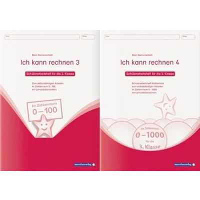 Abbildung von Ich kann rechnen 3 und 4 2 Schülerarbeitshefte für die 2. 3. Klasse: Meine Sternchenhefte Mathematik das selbstständige Arbeiten im Zahlenraum 0 100 1000 mit Lernzielübersichten Set