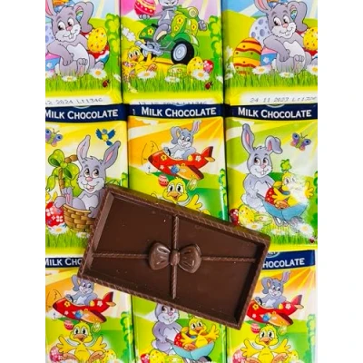 Abbildung von OYOY Oster Süßigkeiten Mix Set I 6x Osterhasen am Stiel 5x Ostertäfelchen Sticker Ostern Schokolade Osterkorb Suessigkeiten