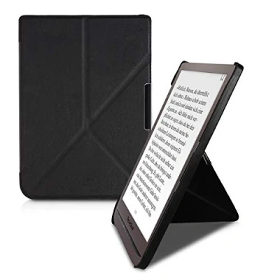 Abbildung von kwmobile Hülle kompatibel mit Pocketbook InkPad 3/3 Pro/Color/Vivlio 3 Kunstleder Case eReader Schutzhülle Cover Schwarz