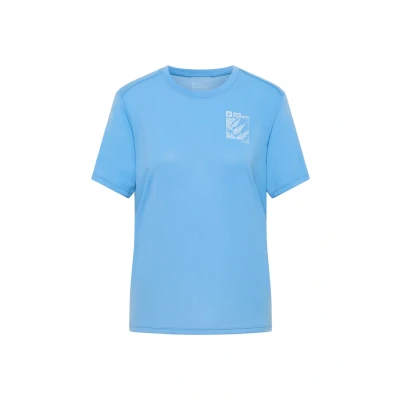 Abbildung von Jack Wolfskin Vonnan Graphic Sport Tshirt, Damen, Größe: Medium, Explore mid blue