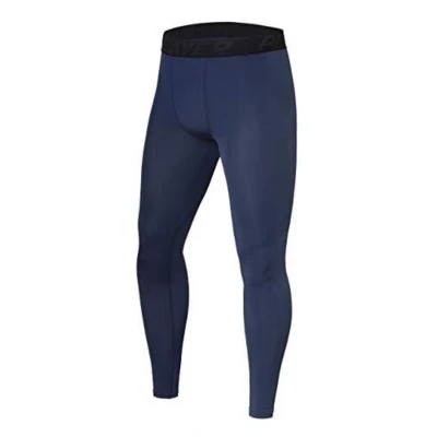 Abbildung von PowerLayer Jungen Leggings, Kompressionshose, Sporthose, Lang Dunkelblau, 8 10 Jahre