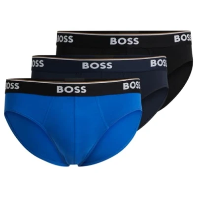 Abbildung von BOSS 3ER PACK Slip, Herren, Größe: Medium, Blau