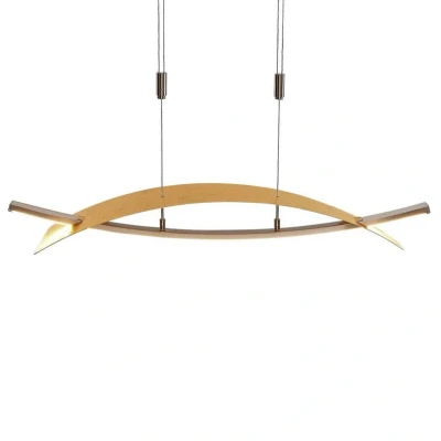 Abbildung von Lucande LED Hängeleuchte Marija, dimmbar, Leuchtmittel fest verbaut, warmweiß, Modern, Metall, Kunststoff, gold, silber, 1 flammig, inkl.