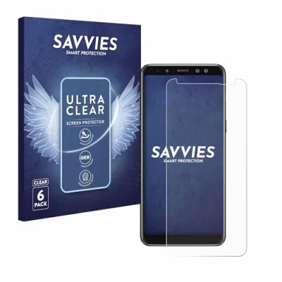 Abbildung von Savvies 6 Stück Schutzfolie für Samsung Galaxy A8 2018 Displayschutz Folie Ultra Transparent