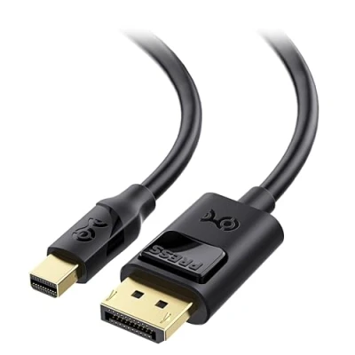 Abbildung von Cable Matters 8K Mini DisplayPort auf 1.4 Kabel 3m (Mini zu Kabel, DP DP) mit 8K60Hz und HDR in Schwarz Thunderbolt 2 Port kompatibel