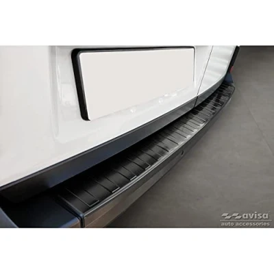 Abbildung von Avisa Schwarz Edelstahl Heckstoßstangenschutz kompatibel mit Volkswagen Crafter &amp; Man TGE 2017 &#039;Ribs&#039; (&#039;XL&#039; Version)