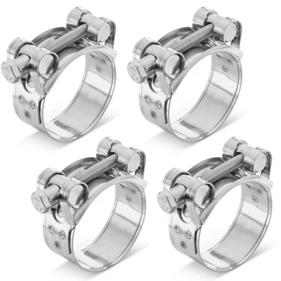 Abbildung von Poppstar 2 Stück Gelenkbolzenschellen Edelstahl Schlauchschellen Spannbereich 44 47mm, Bandbreite 22mm, W4