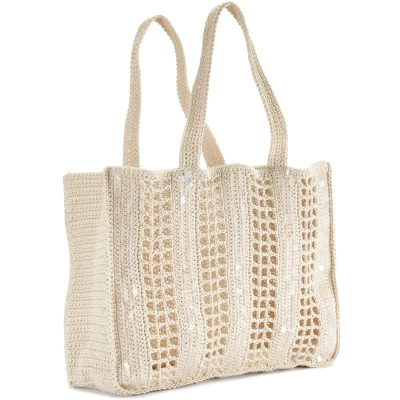 Abbildung von Vivance Shopper, Strandtasche mit modischen Paillettendetails und Lochmuster