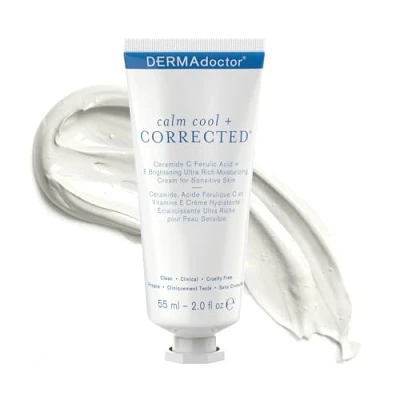 Abbildung von DERMAdoctor Calm Cool + Corrected Ceramide C Ferulasäure E Aufhellende Ultra reichhaltige Feuchtigkeits Creme für empfindliche Haut (60 ml)