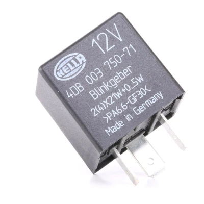 Abbildung von HELLA 4DB 003 750 711 Blinkerrelais 12 VOLKSWAGEN: Polo II Coupe, Golf 4 Cabrio, Transporter Pritsche / Fahrgestell, OPEL: Vectra A CC, Kadett E CC