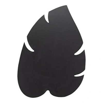 Abbildung von Securit Kreidetafel Blatt inkl. 1 Kreidestift und 4 Klettverschlusskleberstreifen zur Wandbefestigung, Black, 43.8x29.6 cm