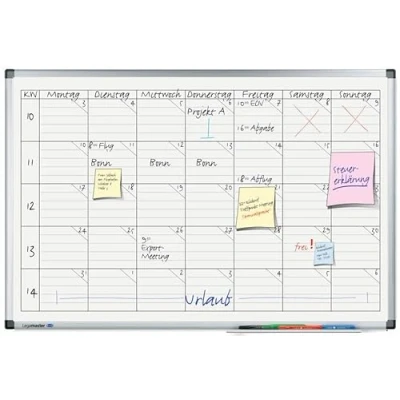 Abbildung von Legamaster 7 418000 Premium Universalplaner, UV gehärtetes Whiteboard, Wochenübersicht mit 5 Zeilen, 90 x 60 cm