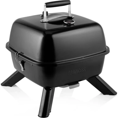 Abbildung von PRINCESS Tischgrill &quot;112256&quot;, 2000 W, mit Holzkohle oder elektrisch, Deckel Thermometer