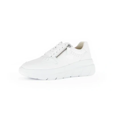 Abbildung von Gabor Damen Low Top Sneaker, Frauen Halbschuhe,schnürschuhe,schnürer,straßenschuhe,Strassenschuhe,Sportschuhe,Weiss,42 EU / 8 UK