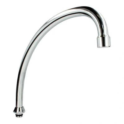 Abbildung von tecuro HU Auslauf für Stand und Wandarmaturen Edelstahl verchromt 250 mm