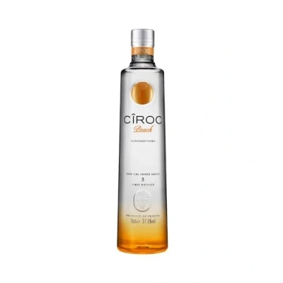 Abbildung von CîROC Peach Aromatisierter Ultra Premium Wodka aus feinen französischen Trauben mit köstlichem Pfirsichgeschmack handgefertigt im Süden Frankreichs 37,5% vol 700ml Einzelflasche