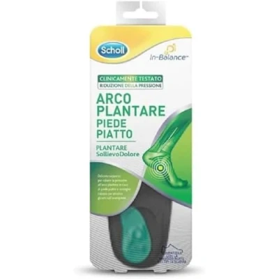 Abbildung von Scholl In Balance Fußgewölbe, Schmerzlinderung, orthopädische Einlegesohlen, flache Füße, Einlegesohlen mit doppelschichtigem stoßdämpfendem Gel flexibler Unterstützung, Größe S (37 39,5), 1 Paar