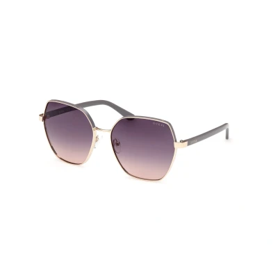 Abbildung von Guess Damen GU00108 32B Gläser SONNENBRILLEN Metall Gold Rauch Geometrisch Normal