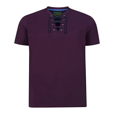 Abbildung von Charles Colby T Shirt EARL PHILLINS mit Schnürung am Ausschnitt
