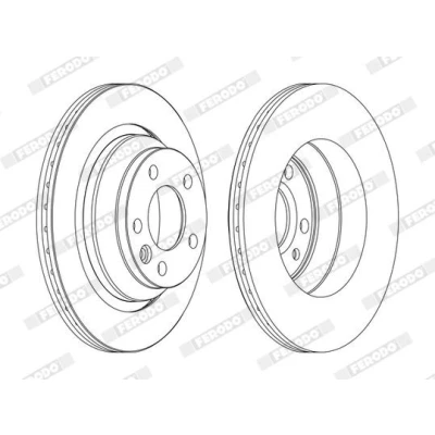 Abbildung von FERODO PREMIER DDF1698C Bremsscheibe 314 22 5 Belüftet beschichtet ohne Schrauben VOLKSWAGEN: Transporter Bus, Touareg I, Multivan (7HM