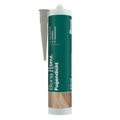 Abbildung von Bona Home Fugendicht Grau 310 ml, Fugendichtung, Fugenfüller, Füllmasse, Holzkitt Reparaturset, Reparaturmasse, Holzspachtelmasse, Parkett Dichtstoff, Fertigmörtel