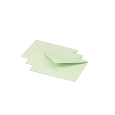 Abbildung von Clairefontaine 5470C Packung mit 20 Umschläge Pollen, 7,5x10cm, 120g, Grün, ideal für Ihre Einladungen und Korrespondenz, 1 Pack