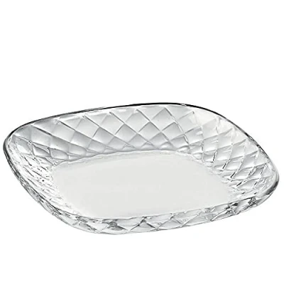 Abbildung von CRISTALICA Glasteller Platzteller Servierteller Wabe 18cm transparent, aus Glas