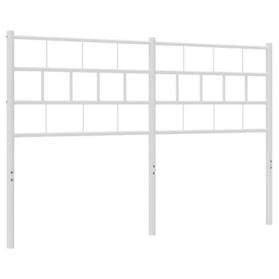 Abbildung von vidaXL Kopfteil, Bettkopfteil mit Metallbeinen, Betthaupt für Bett Metallbett Doppelbett, Bettzubehör Schlafzimmer, Weiß 120cm Metall