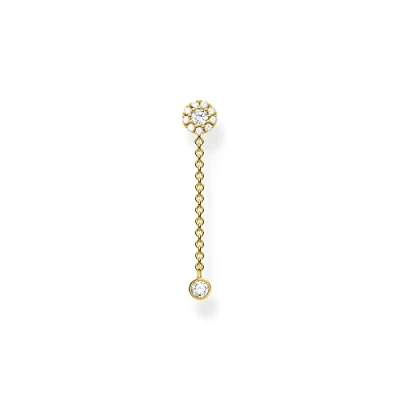 Abbildung von Thomas Sabo Damen Einzel Ohrring Gold Zirkonia 925 Sterlingsilber H2237 414 14