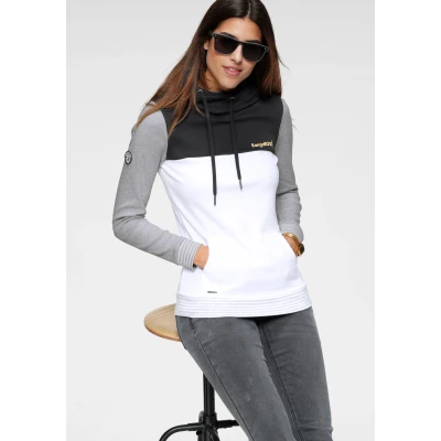 Abbildung von KangaROOS Kapuzensweatshirt, mit modischer Kombination aus Color Blocking und Streifen