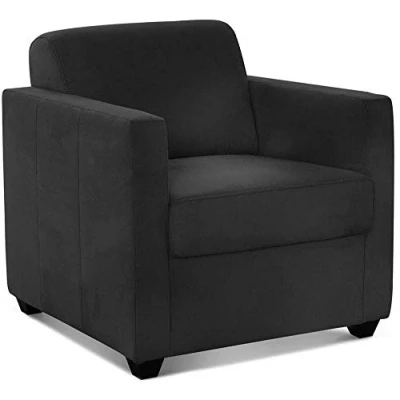 Abbildung von Cavadore Sessel Camerus mit Federkern / Polstersessel im trendigem Design 78 x 80 83 Mikrofaser: schwarz