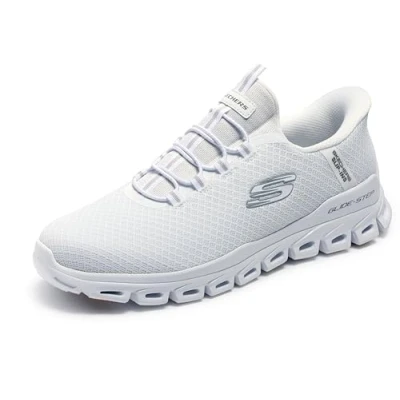 Abbildung von Skechers Herren Glide Step Noxus Hands Free Slip in Sneaker, Weiss/opulenter Garten, 39.5 EU