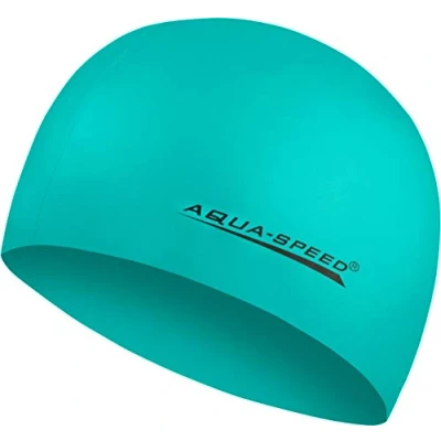 Abbildung von Aqua Speed Badekappe Bademütze Super Stretch Silikon Badehaube Schwimmen Mega, Elastisches für einfaches Aufsetzen