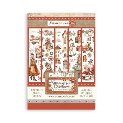 Abbildung von Stamperia Sticker Gear up for Christmas, (8 tlg), 8 Blatt, DIN A5
