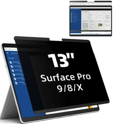 Abbildung von Mamol Magnetischer Blickschutzfilter für 13 Zoll Microsoft Surface Pro 9/8/X, Entfernbare Blickschutzfolie, Anti Blaulicht Sichtschutzfolie 9, 8, X Sichtschutz
