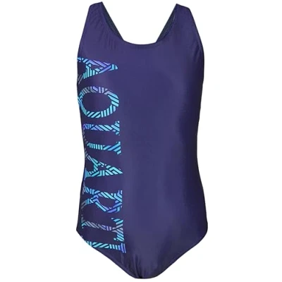 Abbildung von Aquarti Mädchen Badeanzug Chlorresistent Schwimmanzug Muscleback Wassersport Swimsuit, Farbe: Schwarz, Größe: 164