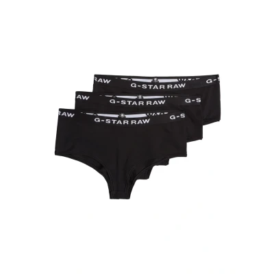 Abbildung von G Star RAW Hipster 3ER PACK Stretch LOGO Einfarbig Slip, Damen, Größe: 42, Schwarz