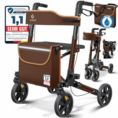 Abbildung von KESSER Rollator, Rollator Gehwagen Gehhilfe klappbar Alu Laufhilfe