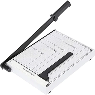 Abbildung von Voluker A4 Papierschneider Schneidekapazität 10 Blatt Papier für Büro Schule Bastelpapier Weiß