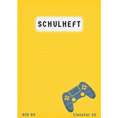 Abbildung von Schulheft Din a4 lineatur 22: Kariert Ohne Rand Matheheft 22 50 Blatt Gelb