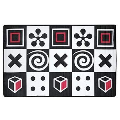 Abbildung von Prince Lionheart Develop Mat Entwicklungsmatte Reversible Gepolsterte Spielmatte Ausgeprägter Kontrast Wasserdicht Innen und Außen Langlebig 100cm x 150cm Schwarz/Weiß