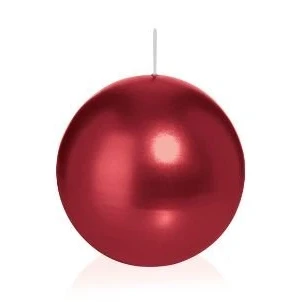 Abbildung von Festliche Kerzen, Festtagskerzen, Kugelkerzen Weihnachtsrot, 60 mm (H x D), 16 Stück
