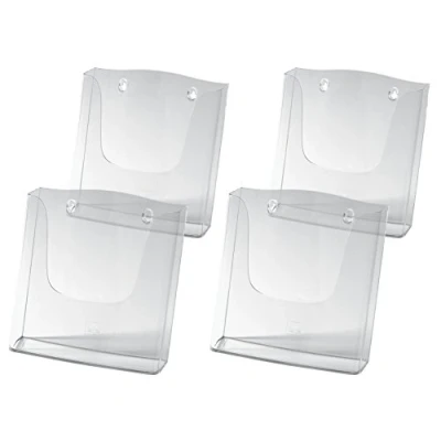 Abbildung von SIGEL LH115/4 Wand Prospekthalter für DIN A4, aus Acryl, transparent, 4er Pack