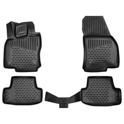 Abbildung von Walser XTR Gummi Fussmatten Auto kompatibel mit VW T ROC 2017 Heute, 100% passgenaue Fußmatten, robuste Universal Fußmatte Auto, Gummimatten Gummi,