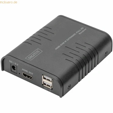 Abbildung von DIGITUS HDMI KVM IP Extender Receiver zusätzliche Einheit für DS 55529 FullHD 1080p/60Hz 1.3 HDCP 1.4 Plug &amp; Play