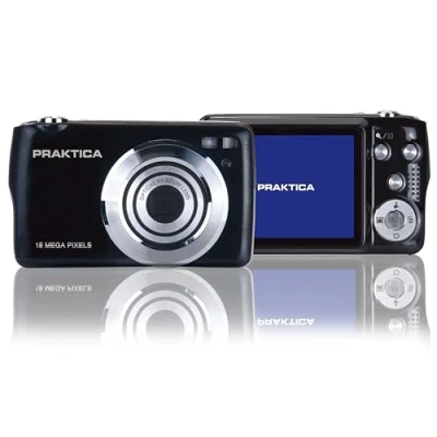 Abbildung von Praktica Kompakte Digitalkamera Schwarz 18MP 8X optischer Zoom Einstiegslevel für Anfänger, Kinder, Studenten