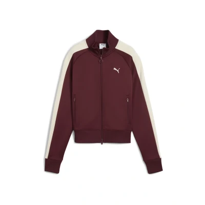 Abbildung von Puma T7 ALWAYS ON Kurze Trainingsjacke Damen Mit Plain Ruby Shimmer Größe: L