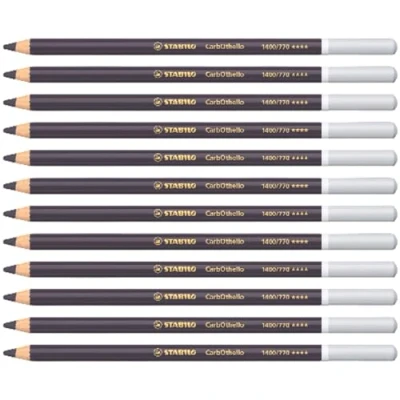 Abbildung von Pastellkreidestift STABILO CarbOthello 12er Pack paynesgrau