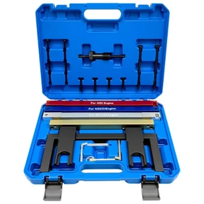 Abbildung von ZKTOOL Motor Nockenwellen Ausrichtung Verriegelung Timing Tool Kit Kompatibel für BMW 2.5 3.0 N51 N52 N53 N54 N55 E60 E61 E63 E64 E65, Kurbelwelle Schwungrad Einstellwerkzeug Set, Steuerkettenriemen