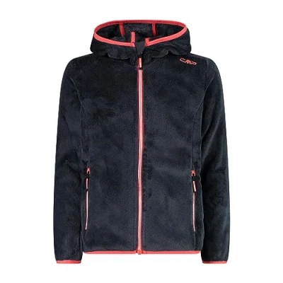 Abbildung von CMP Kid G Jacke mit fester Kapuze, Titan Rot Fluo, 152